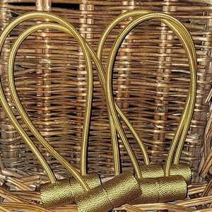 Gold magnetic curtain tiebacks